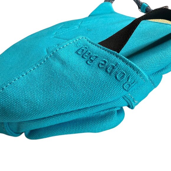 KAVU New NWT Sling Pack Backpack Turquoise Blue.  Rope Handles.  Mini Rope Bag. main image 5